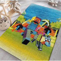 Dětský koberec Panáček Steve - oranžový