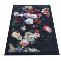 Kusový koberec HONOR Flowers - čierny