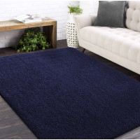 Moderní koberec SHAGGY CAMIL - tmavě modrý