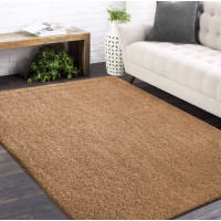 Moderný koberec SHAGGY CAMIL - svetlo hnedý