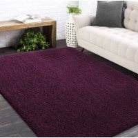 Moderný koberec SHAGGY CAMIL - tmavo fialový