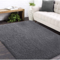 Moderný koberec SHAGGY CAMIL - tmavo šedý