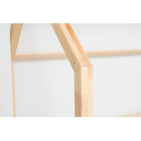Detská domčeková Montessori posteľ z masívu borovice NIKO L - 180x80 cm