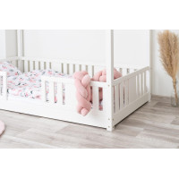 Detská domčeková Montessori posteľ z masívu borovice NIKO L - 200x90 cm