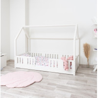 Detská domčeková Montessori posteľ z masívu borovice NIKO L - 190x90 cm