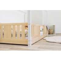 Detská domčeková Montessori posteľ z masívu borovice NIKO L - 190x90 cm