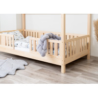Detská domčeková posteľ z masívu borovice NIKO L 10 - 200x90 cm