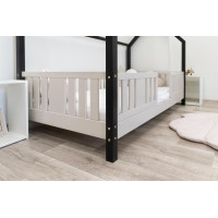 Detská domčeková posteľ z masívu borovice NIKO L 10 - 180x80 cm