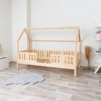 Detská domčeková posteľ z masívu borovice NIKO L 20 - 160x80 cm