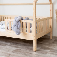 Detská domčeková posteľ z masívu borovice NIKO L 20 - 160x80 cm