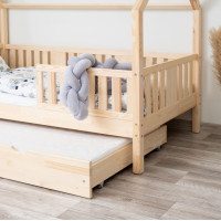 Detská domčeková posteľ z masívu borovice NIKO L 20 - 180x80 cm