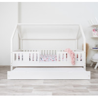 Detská domčeková posteľ z masívu borovice NIKO L 20 - 180x80 cm