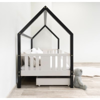 Detská domčeková posteľ z masívu borovice NIKO L 20 - 200x90 cm