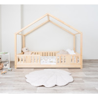 Detská domčeková Montessori posteľ z masívu borovice NIKO S - 180x80 cm
