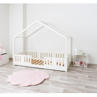 Detská domčeková Montessori posteľ z masívu borovice NIKO S - 160x80 cm