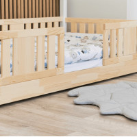 Detská domčeková Montessori posteľ z masívu borovice NIKO S - 180x80 cm