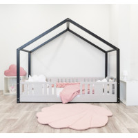 Detská domčeková Montessori posteľ z masívu borovice NIKO S - 160x80 cm