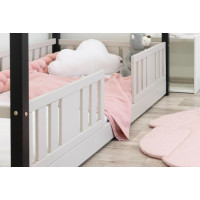 Detská domčeková Montessori posteľ z masívu borovice NIKO S - 180x80 cm