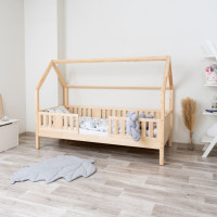 Detská domčeková posteľ z masívu borovice NIKO L 20 - 200x90 cm