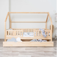 Detská domčeková posteľ z masívu borovice NIKO L 20 - 200x90 cm