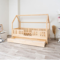 Detská domčeková posteľ z masívu borovice NIKO L 20 - 200x90 cm