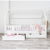 Detská domčeková posteľ z masívu borovice NIKO L 20 - 200x90 cm