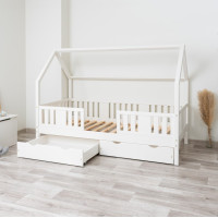 Detská domčeková posteľ z masívu borovice NIKO L 20 - 200x90 cm