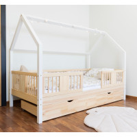 Detská domčeková posteľ z masívu borovice NIKO L 20 - 200x90 cm