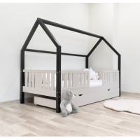 Detská domčeková posteľ z masívu borovice NIKO L 20 - 200x90 cm