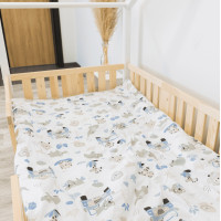 Detská domčeková Montessori posteľ z masívu borovice NIKO S - 180x80 cm