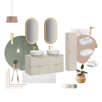 Doska na skrinku pod umývadlo ADÉLA 120 cm - kašmírová