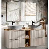 Kúpeľňová závesná skrinka pod umývadlo ADÉLA 60 cm - kašmírová