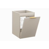 Kúpeľňová závesná skrinka ADÉLA - nízka spodná s košom na bielizeň - bez hornej dosky - kašmírová