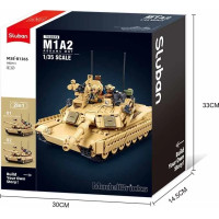 Sluban Model Bricks M38-B1365 Bojový tank M1A2 Abrams TUSK II 2v1