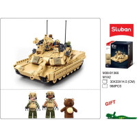 Sluban Model Bricks M38-B1365 Bojový tank M1A2 Abrams TUSK II 2v1