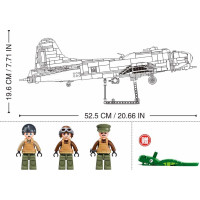Sluban Model Bricks M38-B1367 Americký bombardér B-17G v mierke 1:44