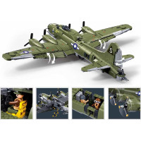 Sluban Model Bricks M38-B1367 Americký bombardér B-17G v mierke 1:44