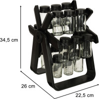 Otočný stojan na koreničky - čierny