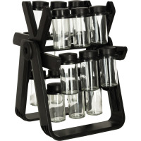 Otočný stojan na koreničky - čierny