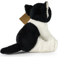 Rappa Plyšová mačka sediaca čierno-biela 14 cm ECO-FRIENDLY