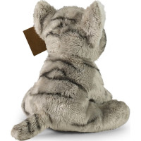 Rappa Plyšová mačka sediaca šedá 14 cm ECO-FRIENDLY