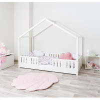 Detská domčeková Montessori posteľ z masívu borovice NIKO S - 200x90 cm