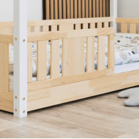 Detská domčeková Montessori posteľ z masívu borovice NIKO S - 200x90 cm