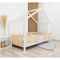 Detská domčeková posteľ z masívu borovice NIKO S 10 - 180x80 cm