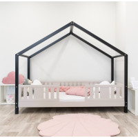 Detská domčeková posteľ z masívu borovice NIKO S 10 - 200x90 cm