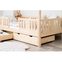 Detská domčeková posteľ z masívu borovice NIKOS 20 - 200x90 cm