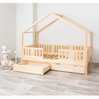 Detská domčeková posteľ z masívu borovice NIKOS 20 - 200x90 cm