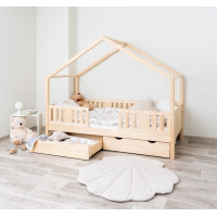 Detská domčeková posteľ z masívu borovice NIKO S 20 - 160x80 cm