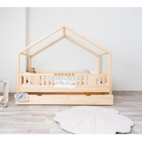 Detská domčeková posteľ z masívu borovice NIKO S 20 - 180x80 cm