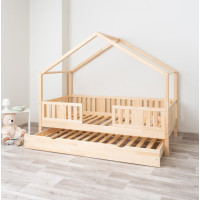 Detská domčeková posteľ z masívu borovice NIKO S 20 - 190x90 cm
